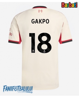 Liverpool Cody Gakpo #18 Tricou Fotbal Replică 2025-26 Barbati Deplasare